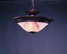 Hi-Lite MFG Co. H-8017-F-77-HANDPAINTED - 2-LIGHT SEMI FLUSH MOUNT